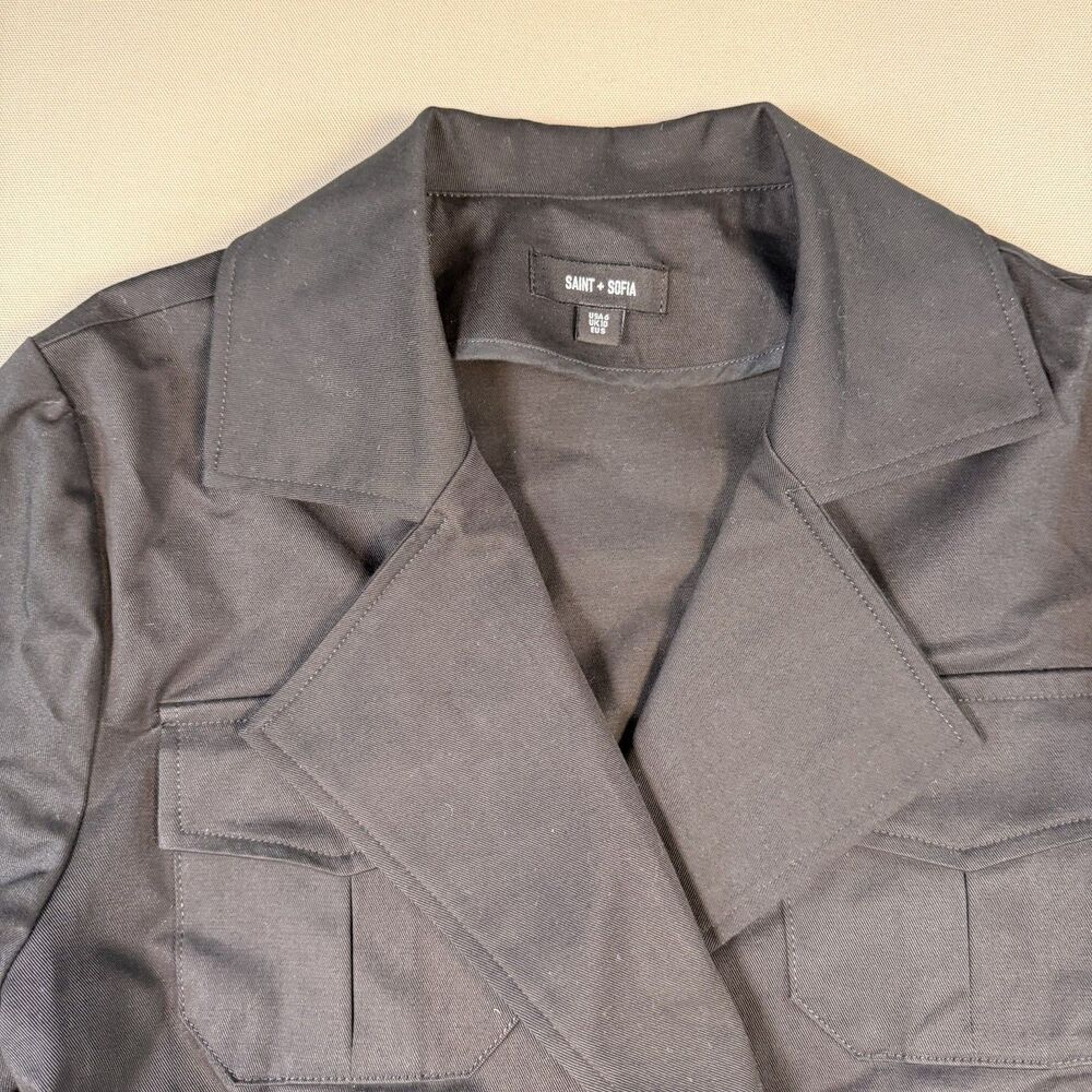 Saint + Sofia Blazer Jacket With Buttons, Black, … - image 3